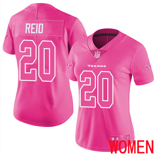 Houston Texans Limited Pink Women Justin Reid Jersey NFL Football #20 Rush Fashion->houston texans->NFL Jersey